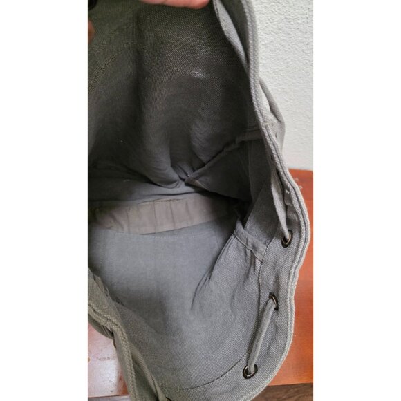 Rothco Canvas Hiking Backpack Leather Straps Adjustable Straps 18"x14" - Picture 3 of 8